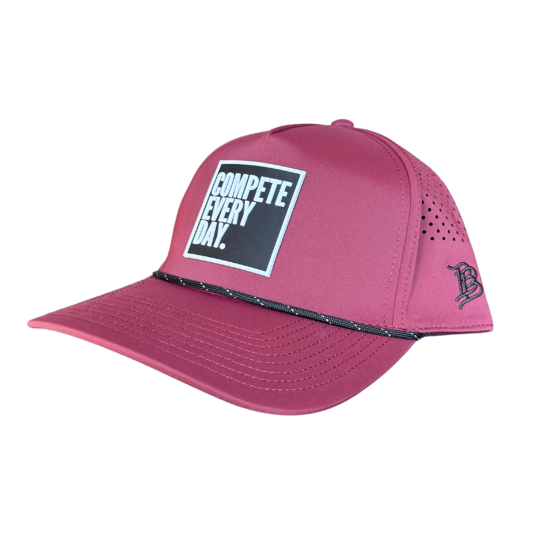 Compete Every Day Rope Hat - Maroon 