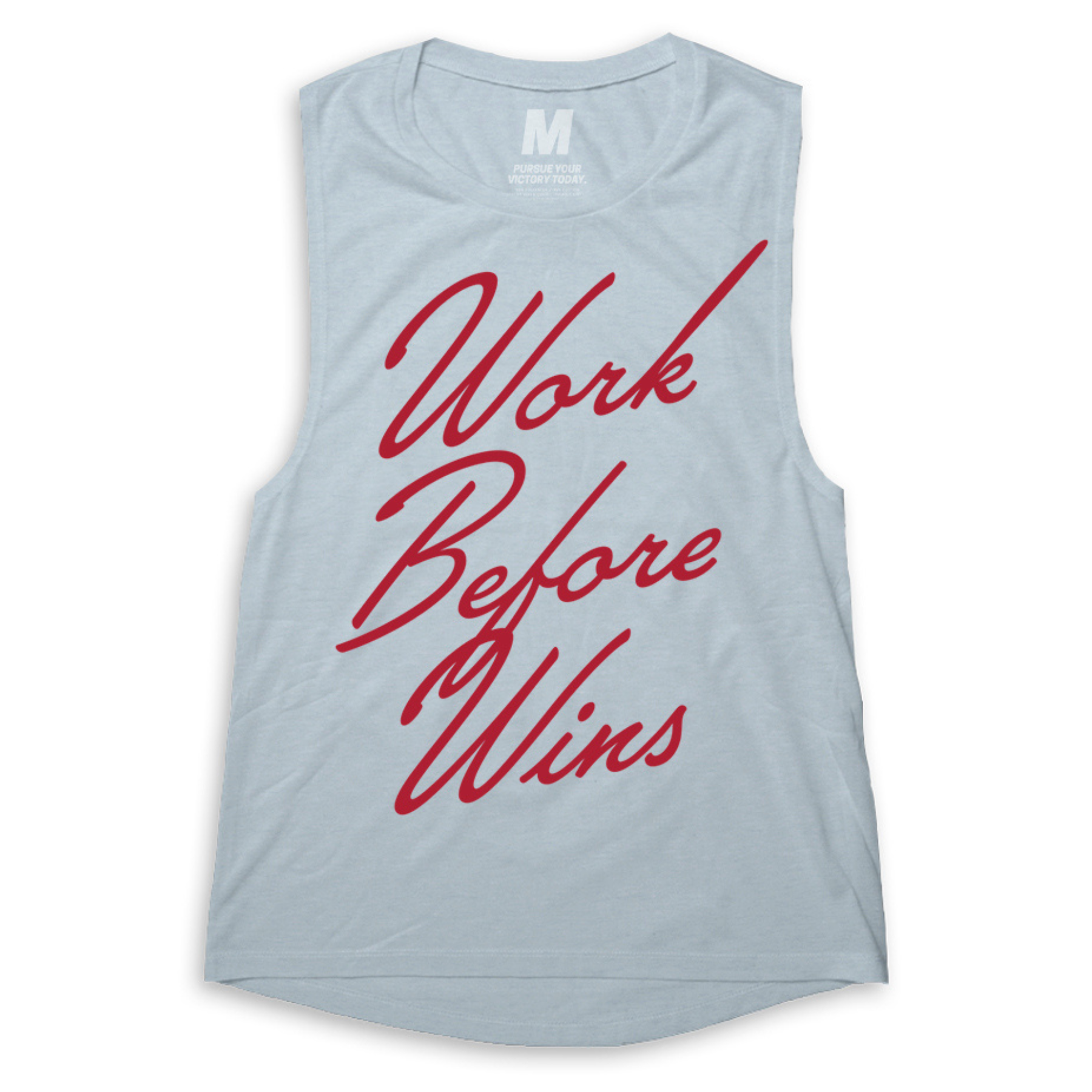 Work Before Wins Womens Racerback Tank